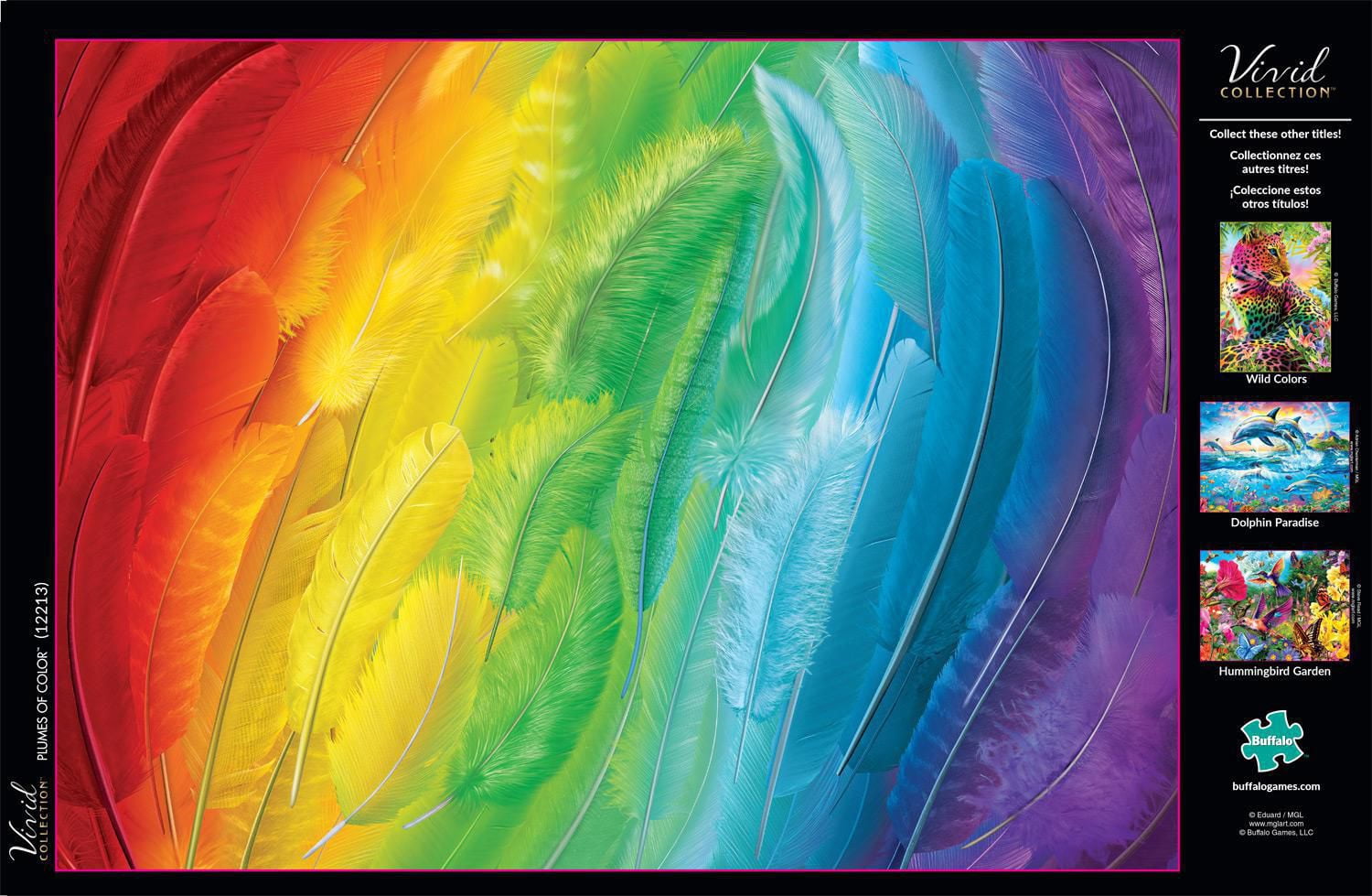 Buffalo Games - Le puzzle Vivid Collection - Plumes of Color - en 1000 pièces