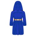 thumbnail image 2 of Raenseen Garçons Enfants Robe de Boxe à Manches Longues Uniforme Kick Boxe Art Martial Muay Thaï Entraînement à Capuche Bleu Royal 6, 2 of 5