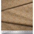 thumbnail image 2 of Soimoi Brown Georgette Viscose Fabric Oaknut Fruits Print Sewing Fabric Yard 42 Inch Wide, 2 of 3