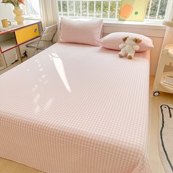 Fufafayo Washed Cotton Flat Sheet, Elegant Soft Bed Sheet, Cozy Warm Flannel Fleece Sheet, Non Pilling Anti Static Bedding For Bedroom Home Decor
