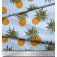 thumbnail image 2 of Soimoi Blue Modal Satin Fabric Pine Fruits Fabric Prints By Yard 42 Inch Wide, 2 of 3
