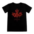 thumbnail image 1 of QUOTAY Hauts Décontractés pour Garçons T-Shirt à Manches Courtes à Col Rond avec Imprimé Graphique de la Fête du Canada pour l'École et les Activités Extérieures Âges 3-13 Ans T-Shirt de la Saint-Patrick Noir_002,140, 1 of 4