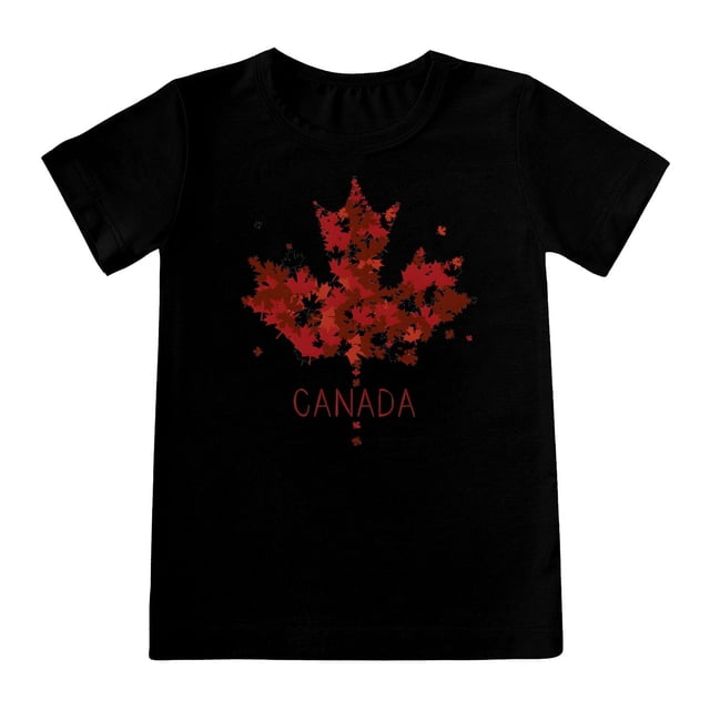 QUOTAY Hauts Décontractés pour Garçons T-Shirt à Manches Courtes à Col Rond avec Imprimé Graphique de la Fête du Canada pour l'École et les Activités Extérieures Âges 3-13 Ans T-Shirt de la Saint-Patrick Noir_002,140