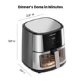 thumbnail image 4 of Chefman Easy-View Air Fryer with Digital Controls, 7.5L (8 Qt) Capacity - Stainless Steel, New, 4 of 8