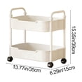 thumbnail image 3 of EGNMCR Storage Containers Kitchen Storage Carts 2 Layer With Armrests Storage Rack Bathroom Toilet Toiletries Storage Carts Suitable For Kitchens Bathrooms And Living Rooms Plastics trolley, 3 of 6
