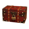 thumbnail image 1 of SUTENGDA Wooden Storage Box with Lock Large Capacity Multipurpose Decorative Treasure Chest Retro Style Storage Organizer, 1 of 7