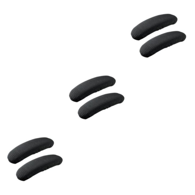 Redempat Washable Office Chair Armrest Covers Wear-resistant Easy To Install Wide Application Soft black 3Set