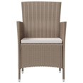 thumbnail image 3 of vidaXL Garden Chairs with Cushions 2 pcs Poly Rattan Beige, 3 of 5