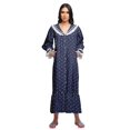 thumbnail image 3 of Moomaya Nuisette Imprimée pour Femmes en Coton à Bordure Volantée, Tenue de Nuit d'Allaitement, 3 of 5