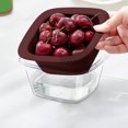 thumbnail image 4 of Kitchen Strainer and Colander Bowl Set - Food-Grade Material Double-Layer Stackable Design Fruit Vegetable Washing Basket, Red, JKODE, 4 of 9