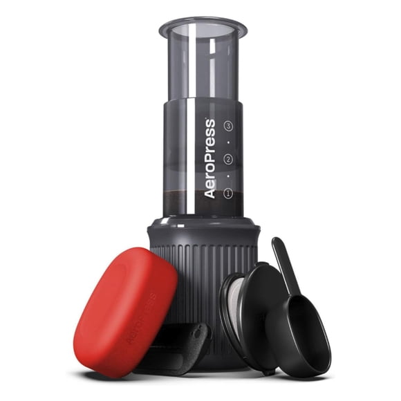 AeroPress Go, Extra Small Portable Coffee Maker Kit, Travel, Hiking & Camping, All-in-One French Press, Pour-Over & Espresso Style Manual Brewer, 2 Min Brew Makes a Less