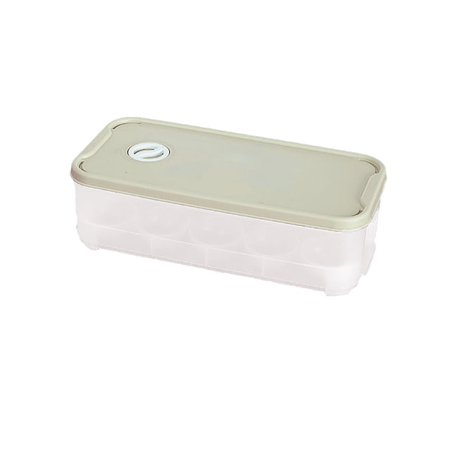 Hinati Clearance Eggs Holder Refrigerator Box Grids Plastic Container Clear Organizers and Storage Bins , Stackable Storage Containers for Kitchen Pantry Organization and Storage, Dishwasher safe