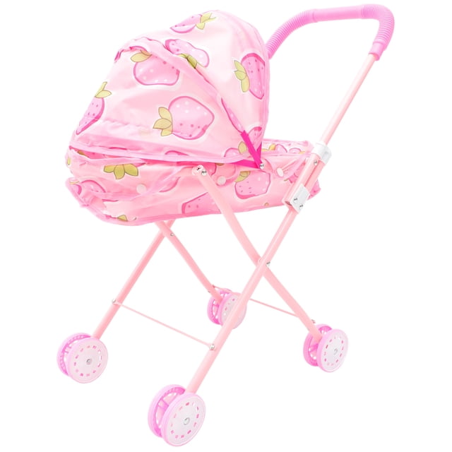 Shisuyan Kids Role Play Small Stroller Toy Baby Doll Stroller Simulation Dolls Stroller Toy Pretend Play Toy