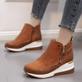 thumbnail image 2 of Kcodviy Bottes à Blocs de Couleur pour Femmes, Mini Bottes à Semelles Épaisses pour Femmes, Chaussures Courtes, Compensées, Bottes Mignonnes pour Femmes, Bottes pour Femmes, 2 of 9