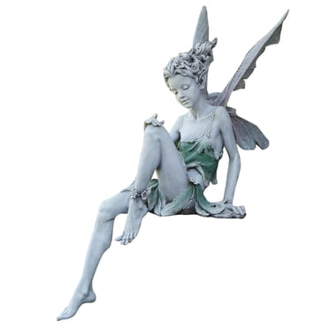 Statue de Fée Figurine Décorative Pelouse Cour Arrière Ange Sculpture