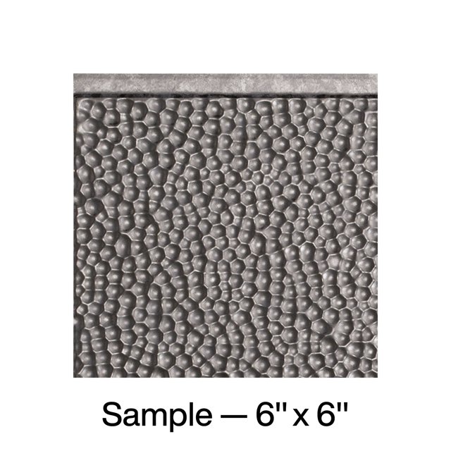 FASÄDE Hammered Decorative Vinyl Backsplash Panel in Galvanized Steel (6X6 Inch Sample)