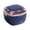 Dark Blue, variant on Portable Denture Storage Box for Orthodontic Retainers, Invisible Brace Case with Protective Cover, 3.7 x 3.7 x 2.7 in