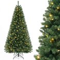 thumbnail image 2 of Costway 8 FT Christmas Tree with 1182 PVC Branch Tips 400 Warm White LED Lights Gloves, 2 of 10