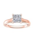 thumbnail image 1 of 1.20 Carat Excellent Princess Shape Genuine Diamond Latest Design Solitaire Engagement Ring for Ladies Solid 18K Rose Gold Size 7.5, 1 of 8
