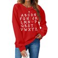 thumbnail image 2 of CEHVOM Fashion Woman Long Sleeve Round Neck Printing Blouse Causal Pullover Tops Clearance, 2 of 4