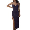 thumbnail image 2 of EGNMCR Robes d'Été pour Femmes Tendance 2024 Mode Robe de Printemps, d'Été et Décontractée pour Femme à une Épaule Sans Manches de Couleur Unie, 2 of 6