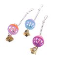 thumbnail image 2 of Cute Parrot Birds Toy Two-color Bell Sounding Hanging Swing Ball Rattle For Climbing Biting Chewing Pet Supplies (random Color), 2 of 7