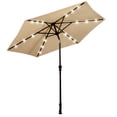 thumbnail image 2 of Patiojoy 9' Outdoor Patio Umbrella Offset w/LED Light Beige No Base, 2 of 8