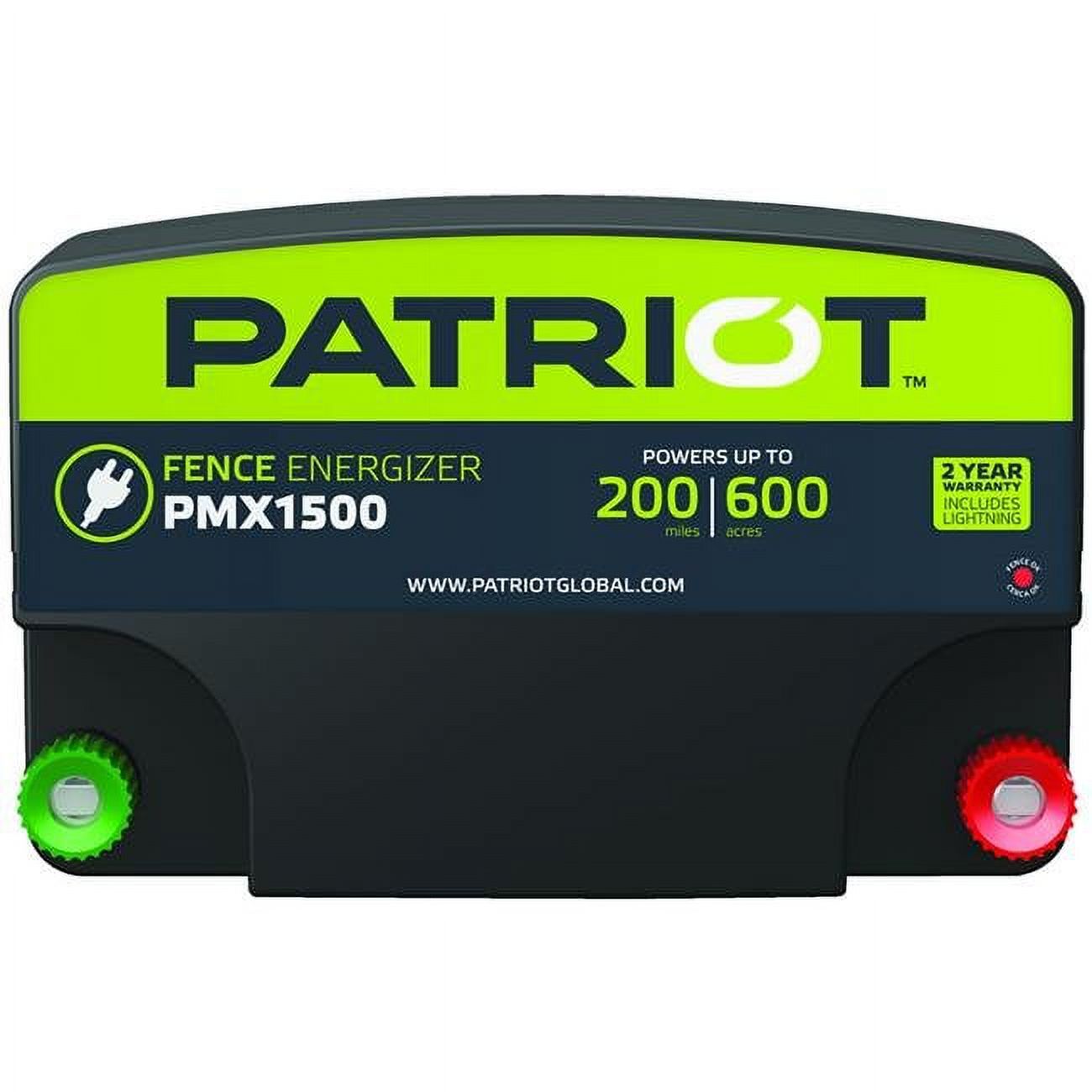 Patriot 825681 15 Joule PMX1500 Fence Energizer - Black