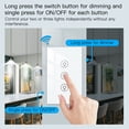 thumbnail image 3 of Smart WiFi Dimmer Switch, 3-Gang Touch Control, 90-250V AC, Tuya App Remote & Timer, Stepless Brightness Adjustment, Voice Control Compatible, US Standard, White, for Home Automation, 2.4GHz Wi-Fi, 3 of 6
