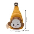 thumbnail image 3 of Cute Monkey Style Kids Messenger Bag, Small Shoulder Bag, Soft Fabric Material, Fun Design, For Children, School Use, Portable Storage, Playful Aesthetic, Lightweight Construction, Travel Hzhnb, 3 of 9