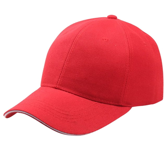 Baseball Cap women Baseball Cap Snapback Hat Hip-Hop RD. A vibrant red baseball cap made of cotton and polyester, featuring an adjustable strap for a customizable fit. Designed for unisex wear, this cap combines fashion and functionality, suitable for casual outings or hip-hop-inspired looks.