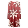 thumbnail image 4 of Splozh Robe de Noël pour Fille Robe pour Tout-Petit Fille Robe de Noël pour Fille Imprimé Bal Fête Fête de Noël Robes pour Fille Rose Pâle, 4-5 Ans, 4 of 5