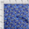 thumbnail image 2 of oneOone Georgette Viscose Blue Fabric Tropical Craft Projects Decor Fabric Printed By The Yard 42 Inch Wide, 2 of 5