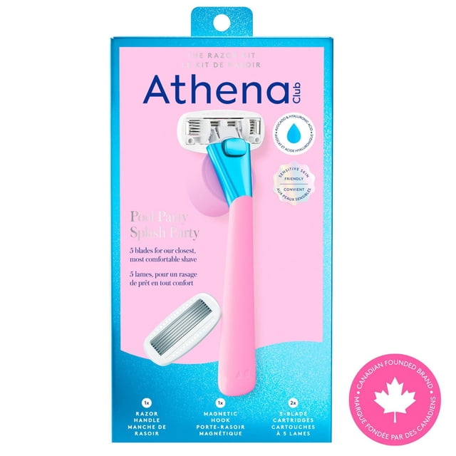 Athena Club 5-Blade Razor Kit, Pool Party