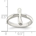 thumbnail image 2 of Bague Croix Freeform Verticale en Argent Sterling 925, 2 of 2