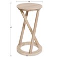 thumbnail image 2 of Kate and Laurel Aja Modern Round Side Table, 15 x 15 x 23, White, Decorative Modern Geometric Wood Bedroom Nightstand Table with Circular Tabletop and Unique Slanted Legs, 2 of 10