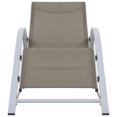 thumbnail image 2 of vidaXL Chaise Longue Textilène et Aluminium Taupe, 2 of 5