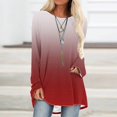 thumbnail image 1 of Wiyuqeen T-Shirts à Manches Raglan Longues pour Femmes Chic Décontracté Col Rond Chandail Doux Tendance Couleur Dégradée Chandails à Manches Longues Automne Amples Fluides Longues Tuniques, 1 of 5