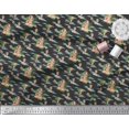 thumbnail image 2 of Soimoi Black Velvet Fabric Palm Tree & Girl Beach Print Fabric by the Yard 58 Inch Wide, 2 of 5