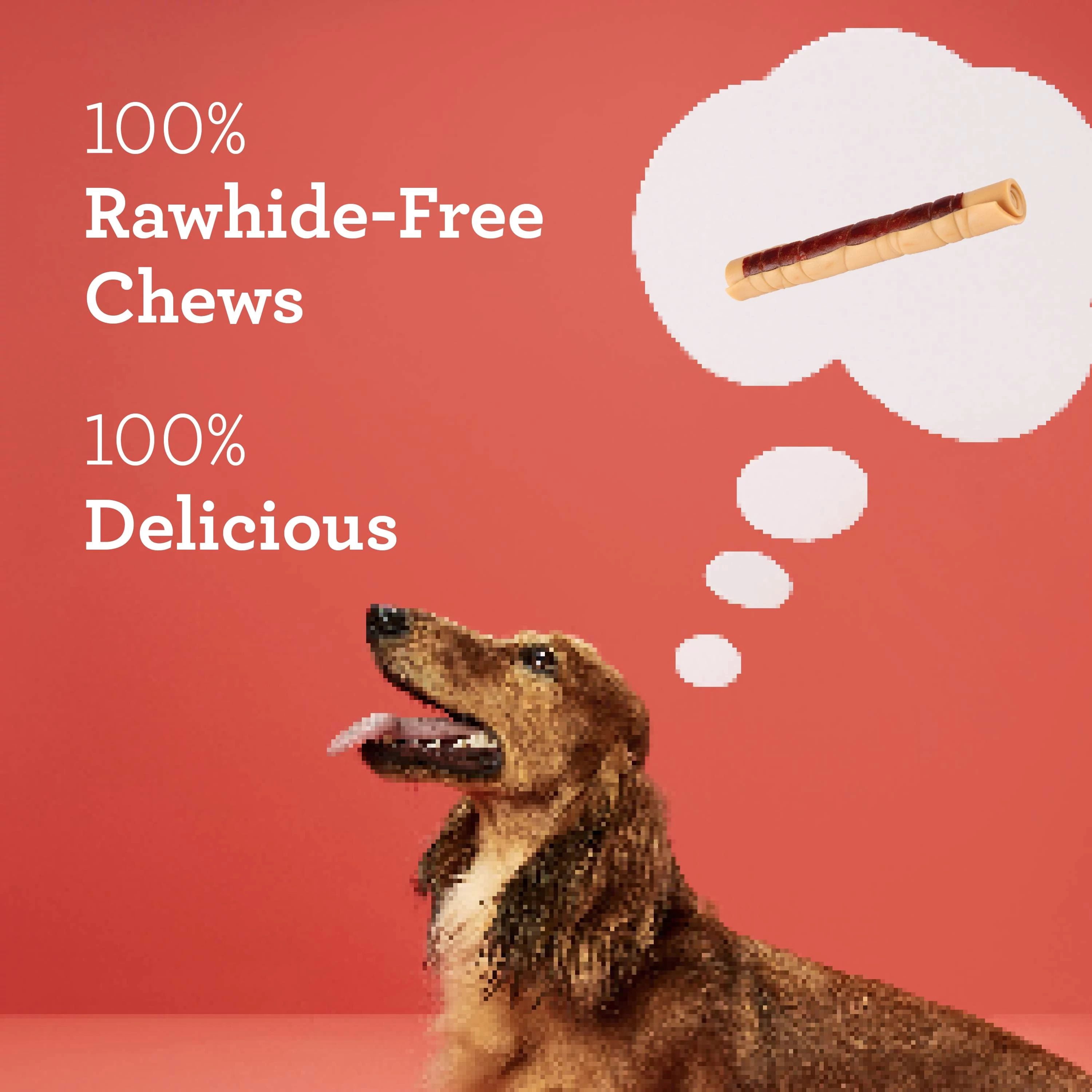 DreamBone DreamSticks sans grains – Friandises pour chiens sans cuir brut, avec vrai poulet et légumes, faciles à digérer