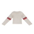 thumbnail image 4 of Pull pour Femmes Manches Longues Col Tricoté Cœur Ample Fête de Rue Chemise Décontractée Rose TG, 4 of 5