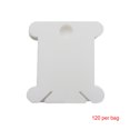 thumbnail image 4 of serony 120 Pieces/Set Bobbins Thread Card Embroidery DIY Crafting Organizer Holder -stitch Board Accessory Professional White 4x3.7x0.2cm 1Set, 4 of 6