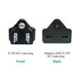 thumbnail image 2 of BloomGrow Adaptateur de Prise 220V / 240V vers 110V / 120V Convertisseur Électrique pour US (1 Pce), 2 of 4