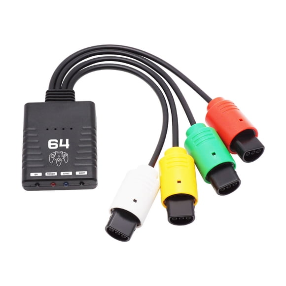 N64 Wireless Controller Converter Receiving Adapter, Supports Four Gamepad