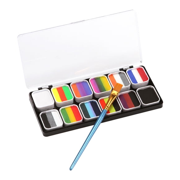 Professional Face & Body Painting Kit 12 Colors Rainbow Water