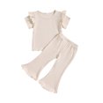 thumbnail image 1 of Birdeem Chemises pour Filles Mode Filles Manches Courtes Décontractées Col Rond Boutons Ensembles de Shorts Unis, 1 of 12