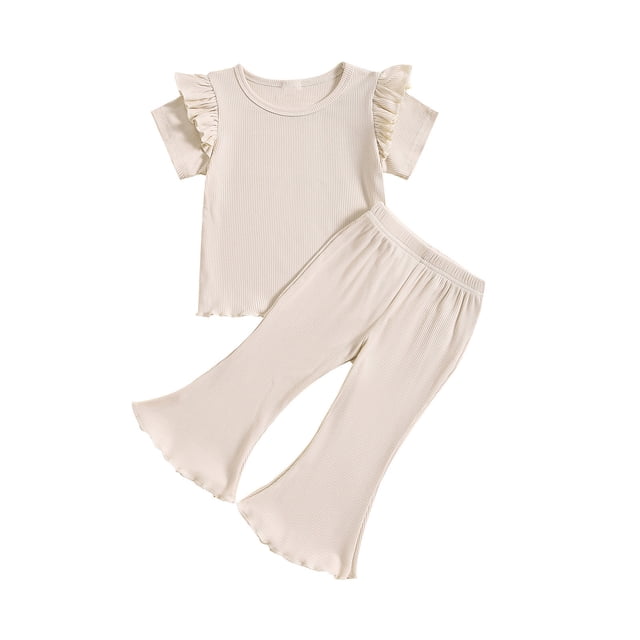 Birdeem Chemises pour Filles Mode Filles Manches Courtes Décontractées Col Rond Boutons Ensembles de Shorts Unis