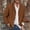 Brown, variant on TIMIFIS Men's Casual Linen Shirts Long Sleeve Beach Shirt Collarless Button Down T Shirts-BlackFall s