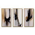 thumbnail image 2 of Designart "Minimalism in Gold I" Abstract Framed Wall Art Set Of 3 - Black Modern Frame Canvas Set For Living Room Decor, 2 of 6