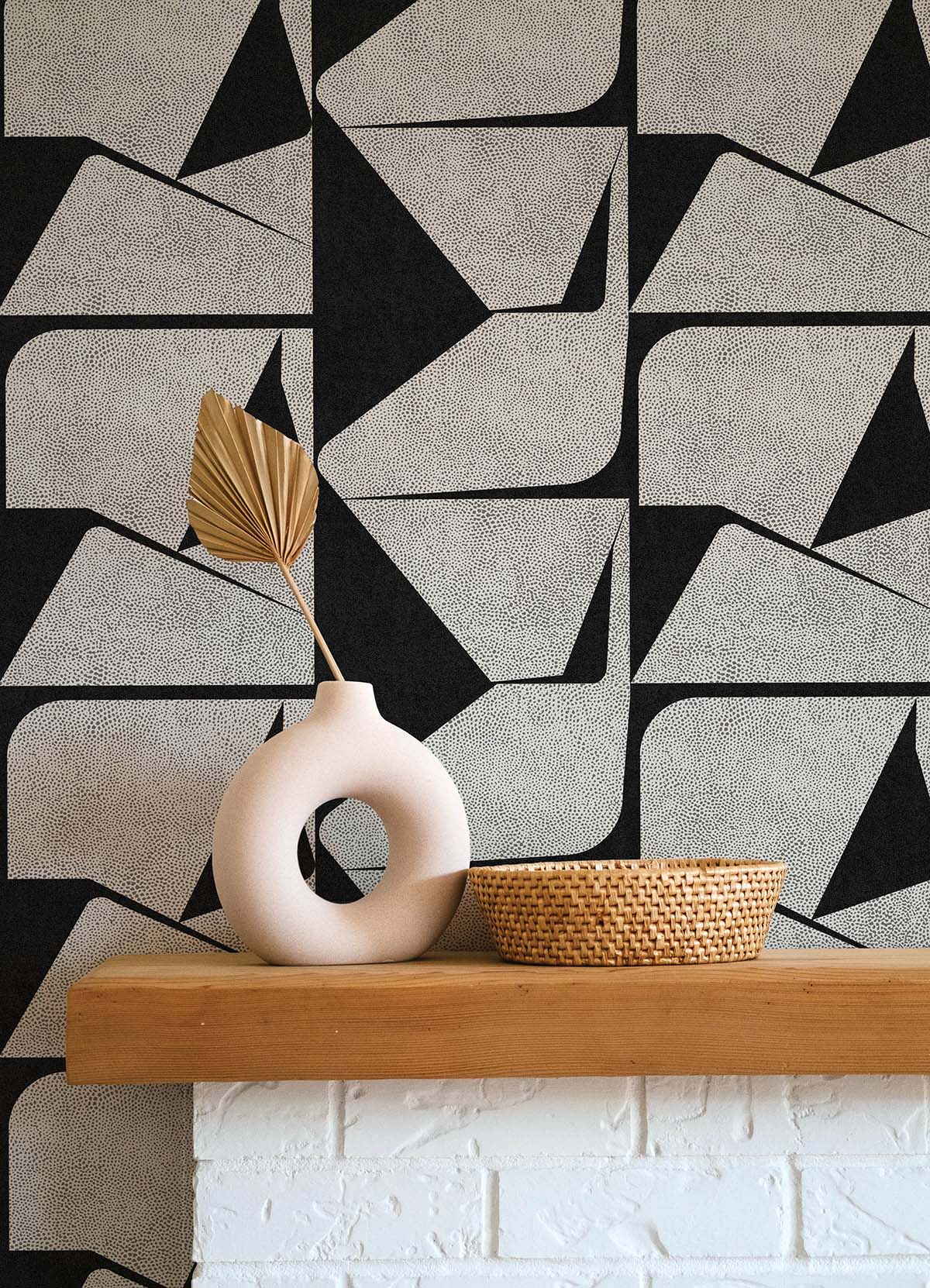 Roommates Studio Black Caden Peel and Stick Wallpaper 30.75 Sq. ft